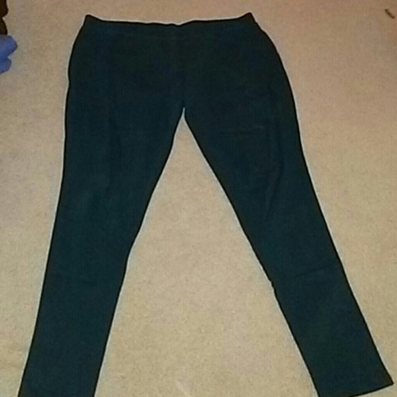 faded glory Pants - Dark blue green leggings